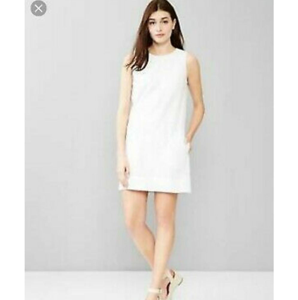Gap midi eyelet summer dress size Small white